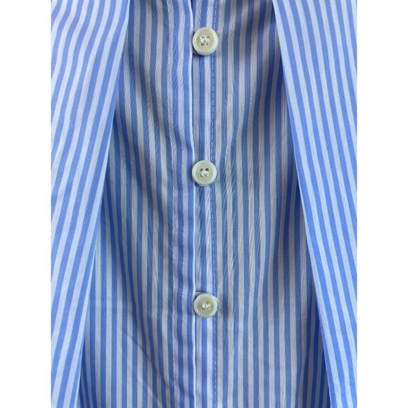 Striped Back Button Sleeveless Blouse With Ribbed Knit Vest Combo Size M - Picture 5 of 8